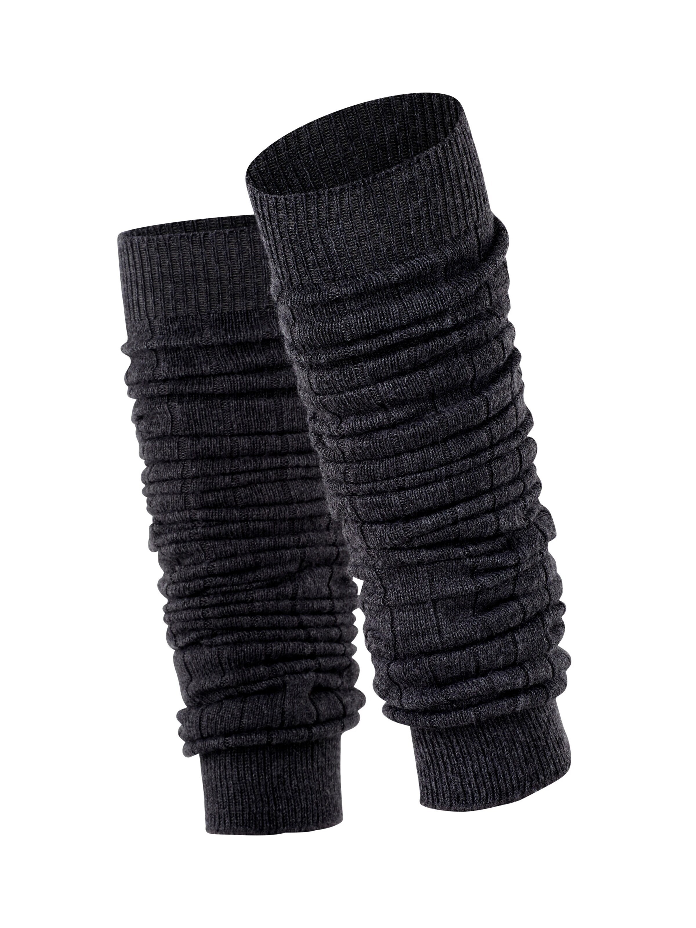 ESPRIT Leg Warmers 'Rib' in Grey: front