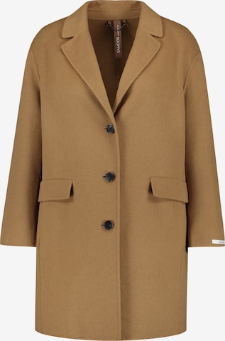 SAMOON Between-Seasons Coat in Brown: front