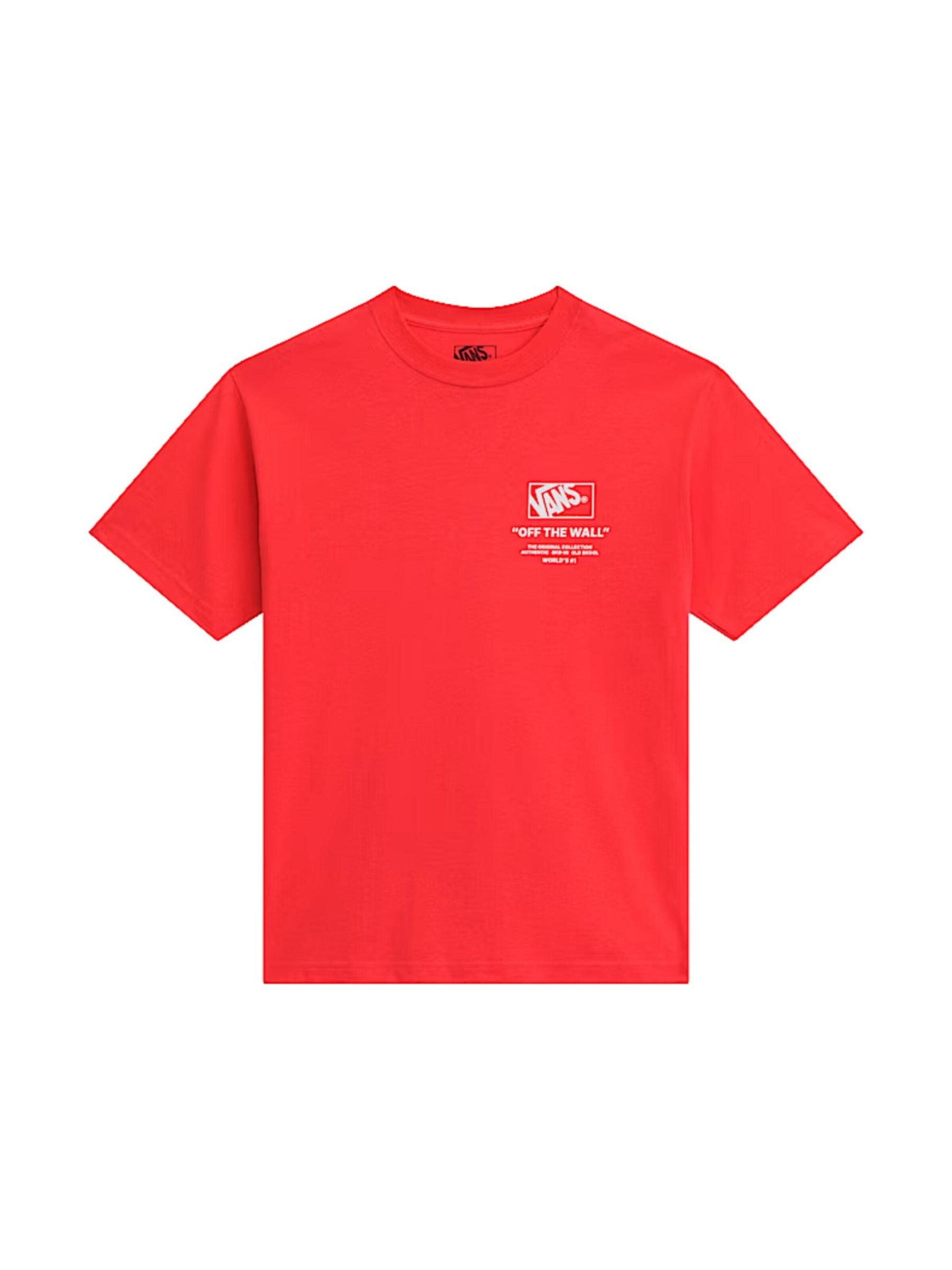 Maglietta 'VANS STACKED HI SS TEE T-SHIRT' di VANS in rosso: frontale