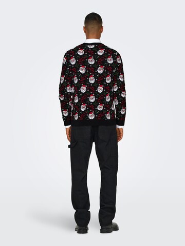 Only & Sons Sweater 'ONSXMAS' in Black