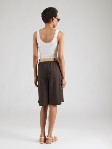ZABAIONE Wide leg Pleat-front trousers 'Ja44ana' in Brown