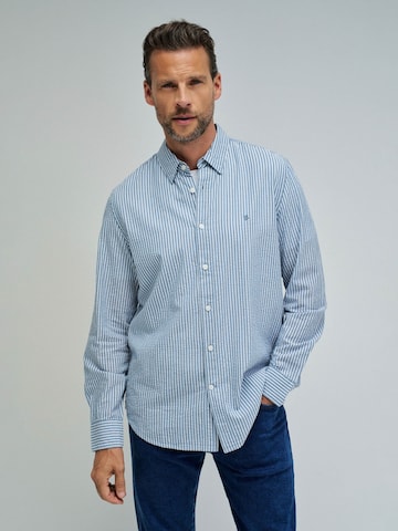 Coupe regular Chemise Salsa Jeans en bleu : devant