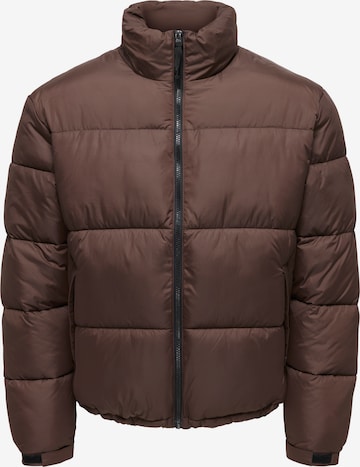 Giacca invernale 'ONSMAVERICK' di Only & Sons in marrone: frontale