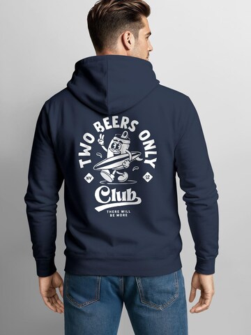 Neverless Sweatshirt 'Two Beers only' in Blue