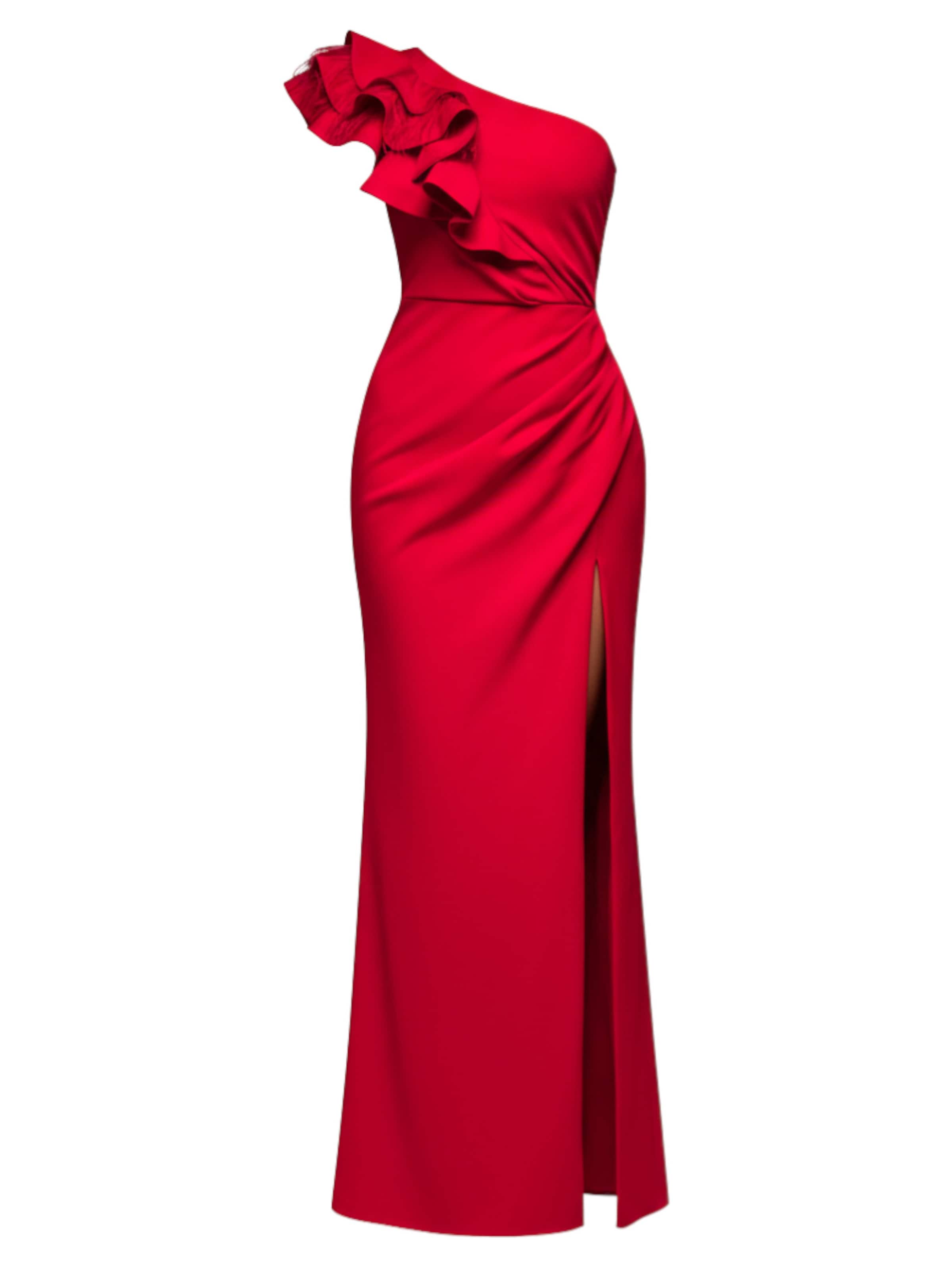 Ombre Avondjurk in Rood: voorkant