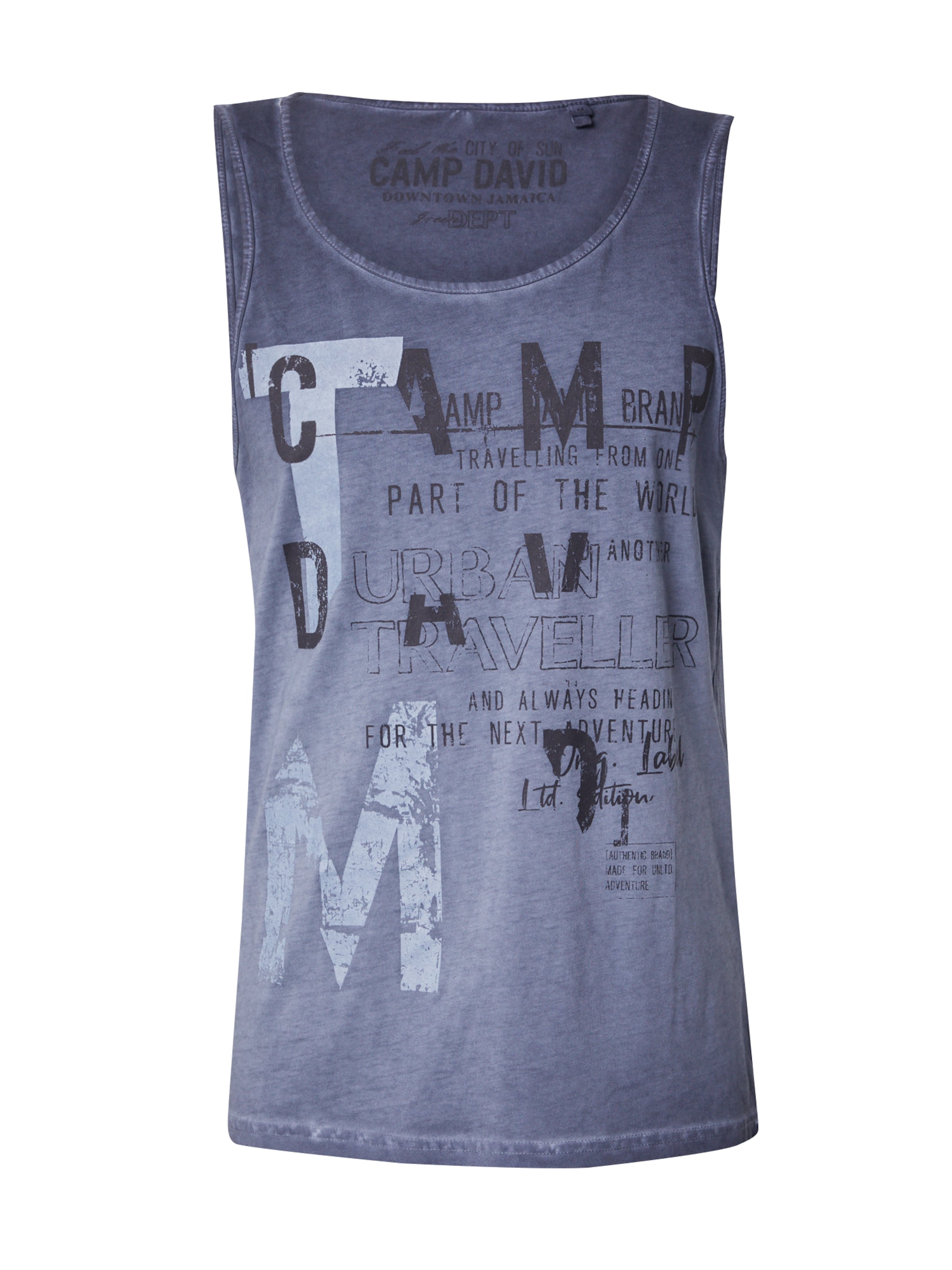 CAMP DAVID Μπλουζάκι σε μπλε: μπροστά