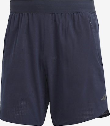 ADIDAS PERFORMANCE Regular Sportbroek ' Designed for Training HIIT Training Shorts ' in Blauw: voorkant