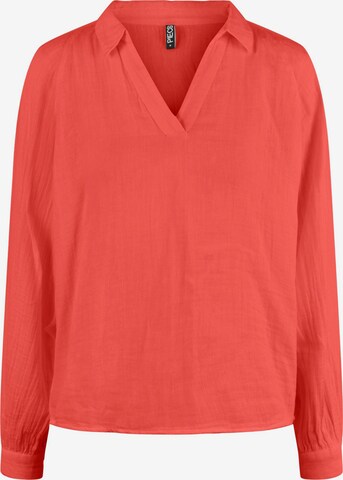 PIECES - Blusa 'Stina' em laranja: frente