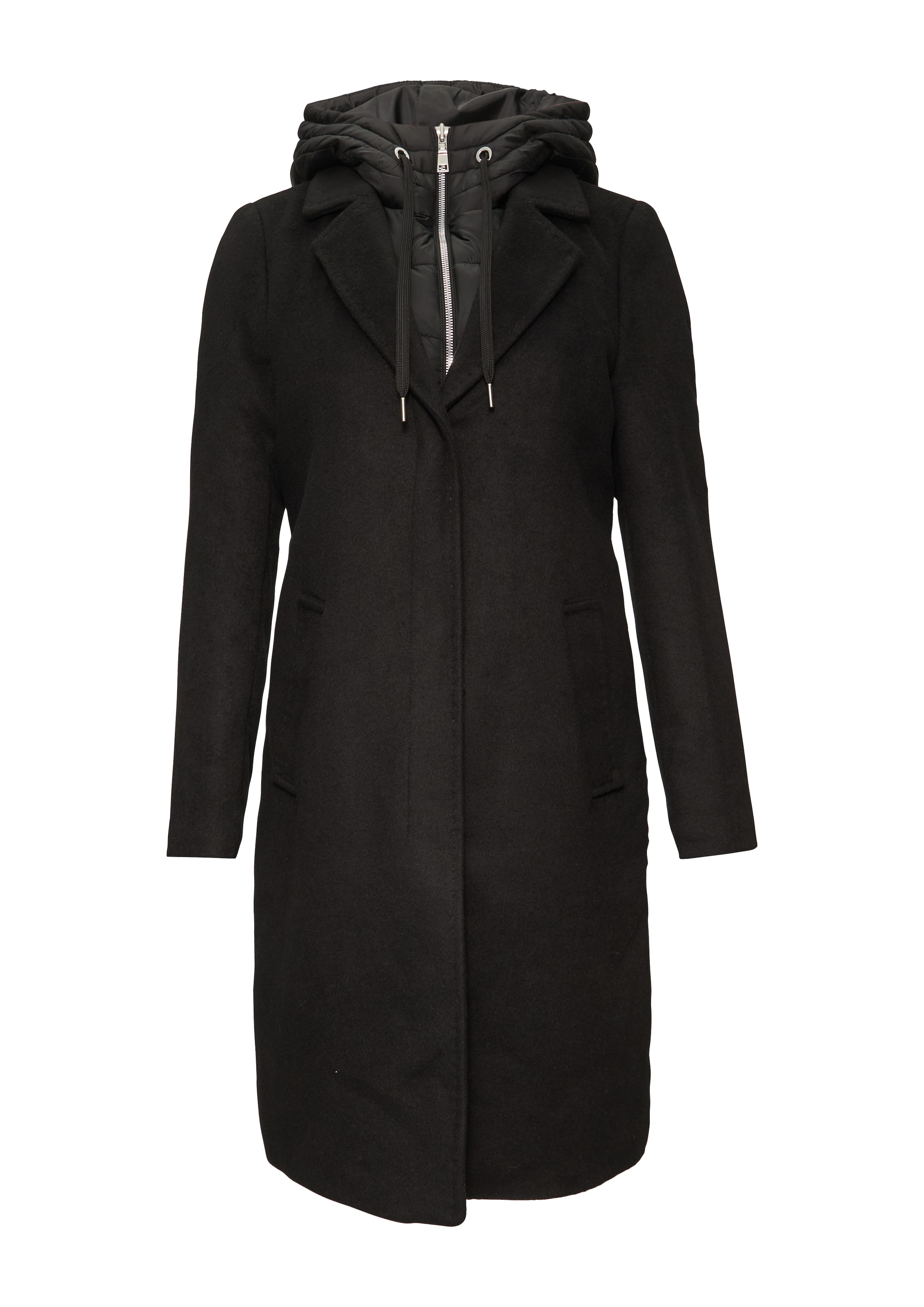 s.Oliver Tussenmantel in Zwart: voorkant