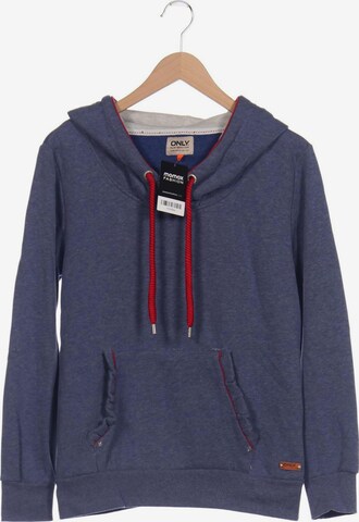 ONLY Sweatshirt & Zip-Up Hoodie in XL in Blue: front