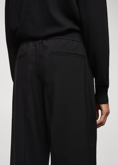 MANGO MAN Pleat-Front Pants 'Sergib' in Black, Item view