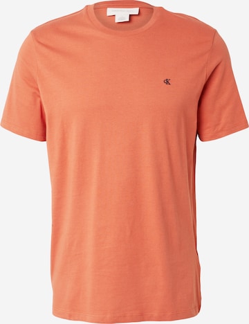T-Shirt Calvin Klein Jeans en orange : devant