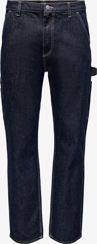 Only & Sons Loosefit Cargojeans 'EDGE' in Blauw: voorkant