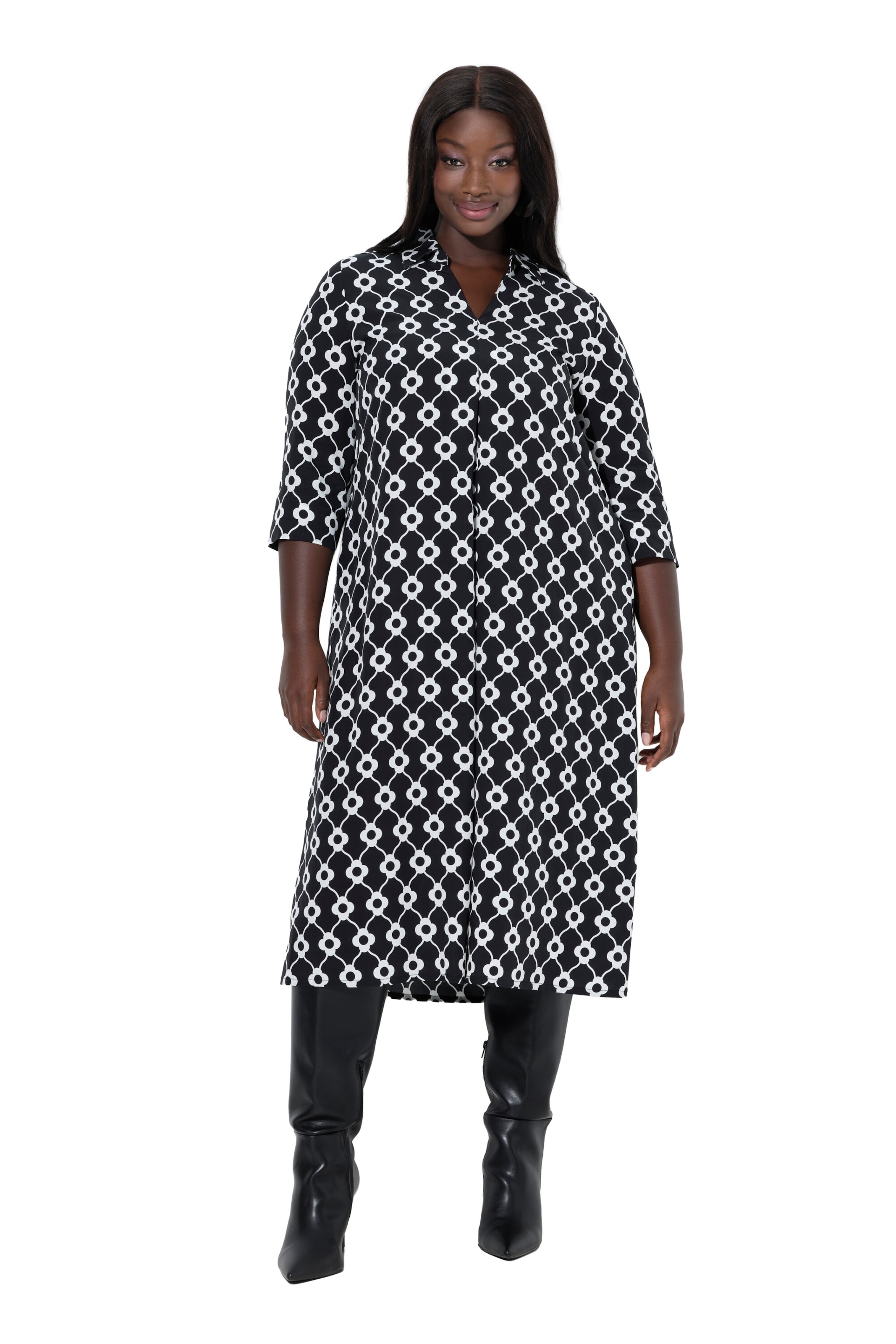 Ulla Popken Jurk in Zwart: voorkant