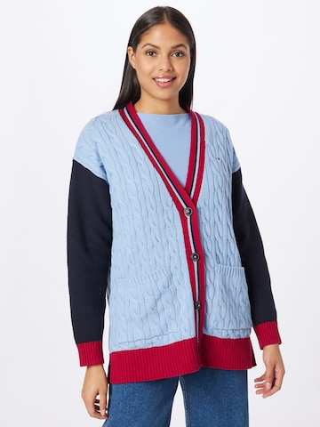 TOMMY HILFIGER Knit Cardigan in Blue: front