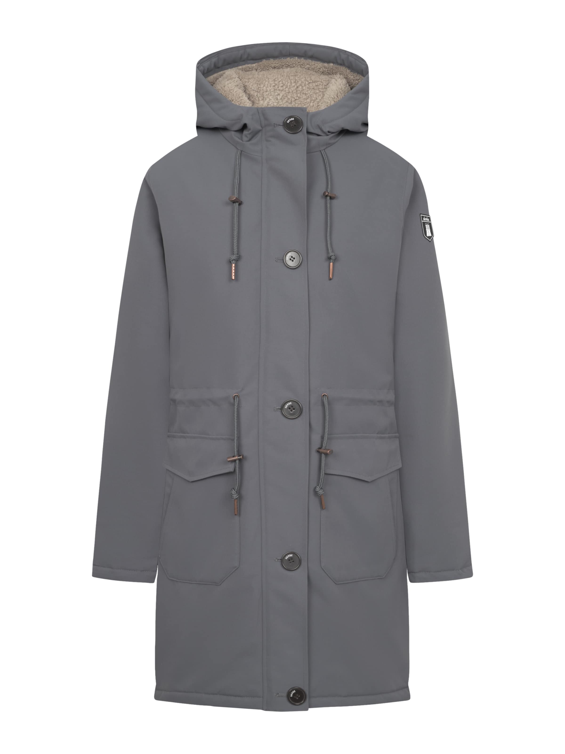 Derbe Winterjas &#x27;Festholm&#x27; in Grijs: voorkant