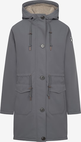 Derbe Winterjacke 'Festholm' in Grau: Vorderseite