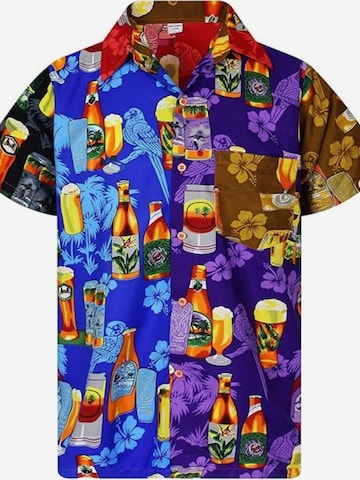 King Kameha Shirt 'Beerbottle' in Mixed colors: front
