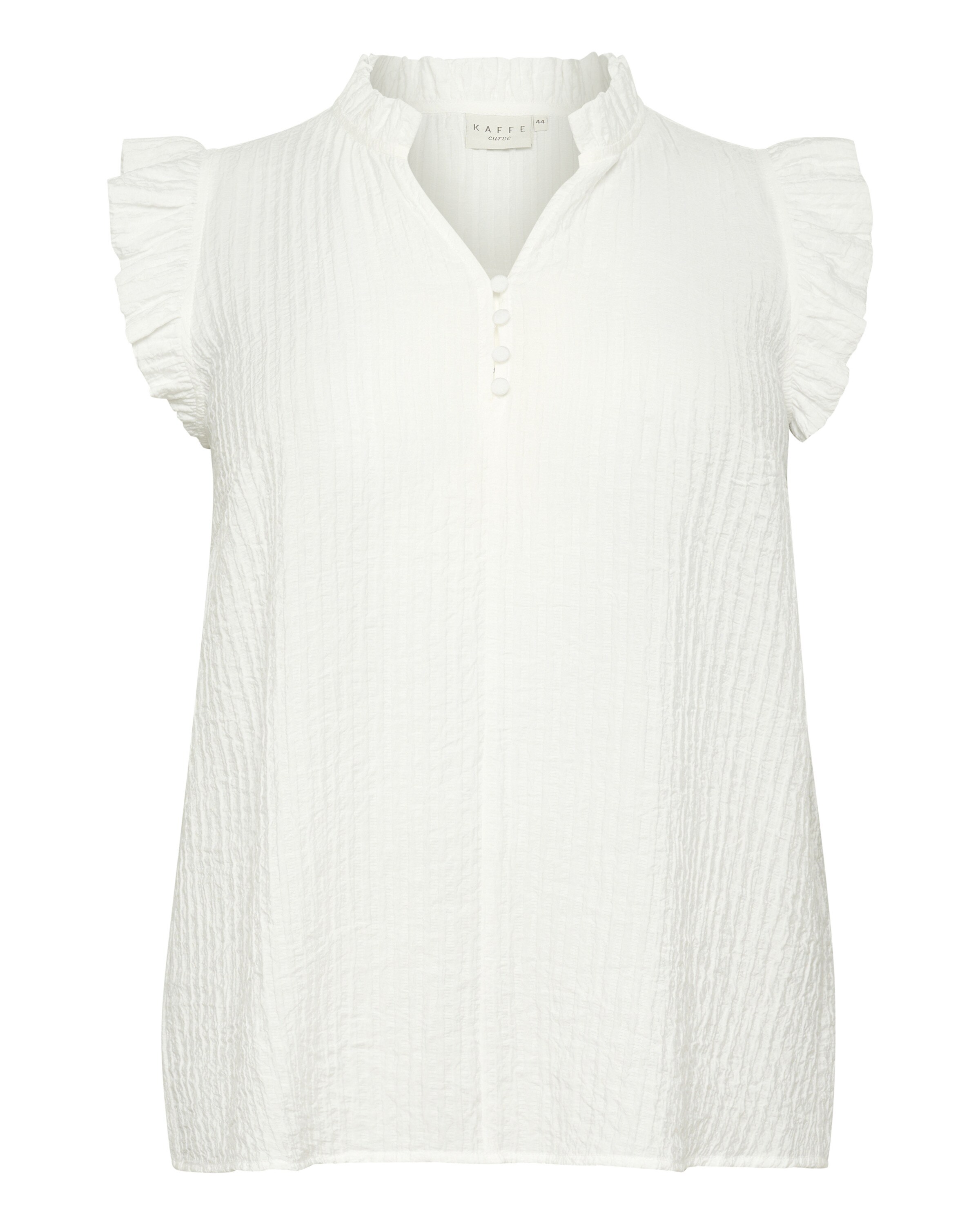 Chemisier 'Lyana' KAFFE CURVE en blanc : devant