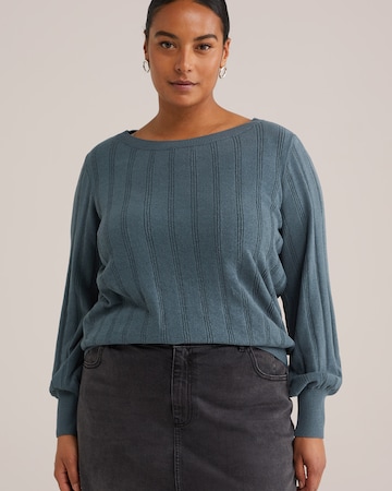 WE Fashion Пуловер в зелено