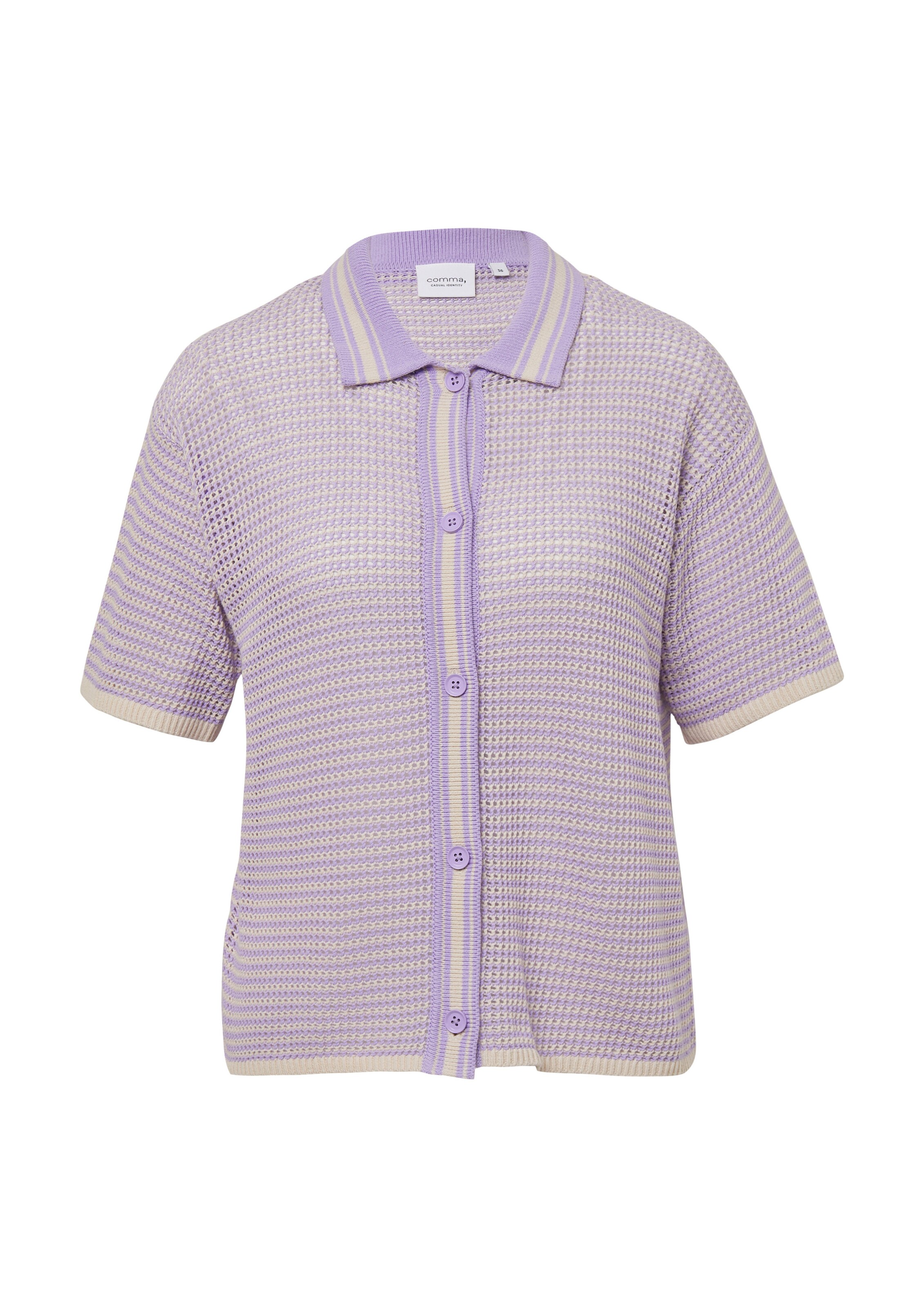 comma casual identity Strickjacke in Lila: Vorderseite