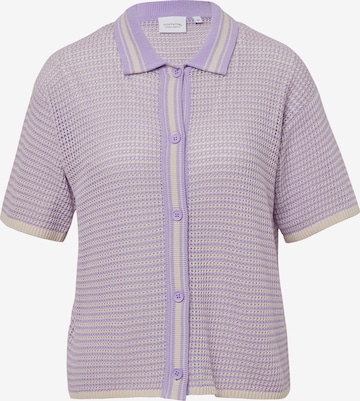 Cardigan comma casual identity en violet : devant