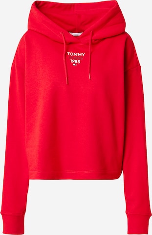 Tommy Jeans Mikina 'Essential' - Červená: predná strana