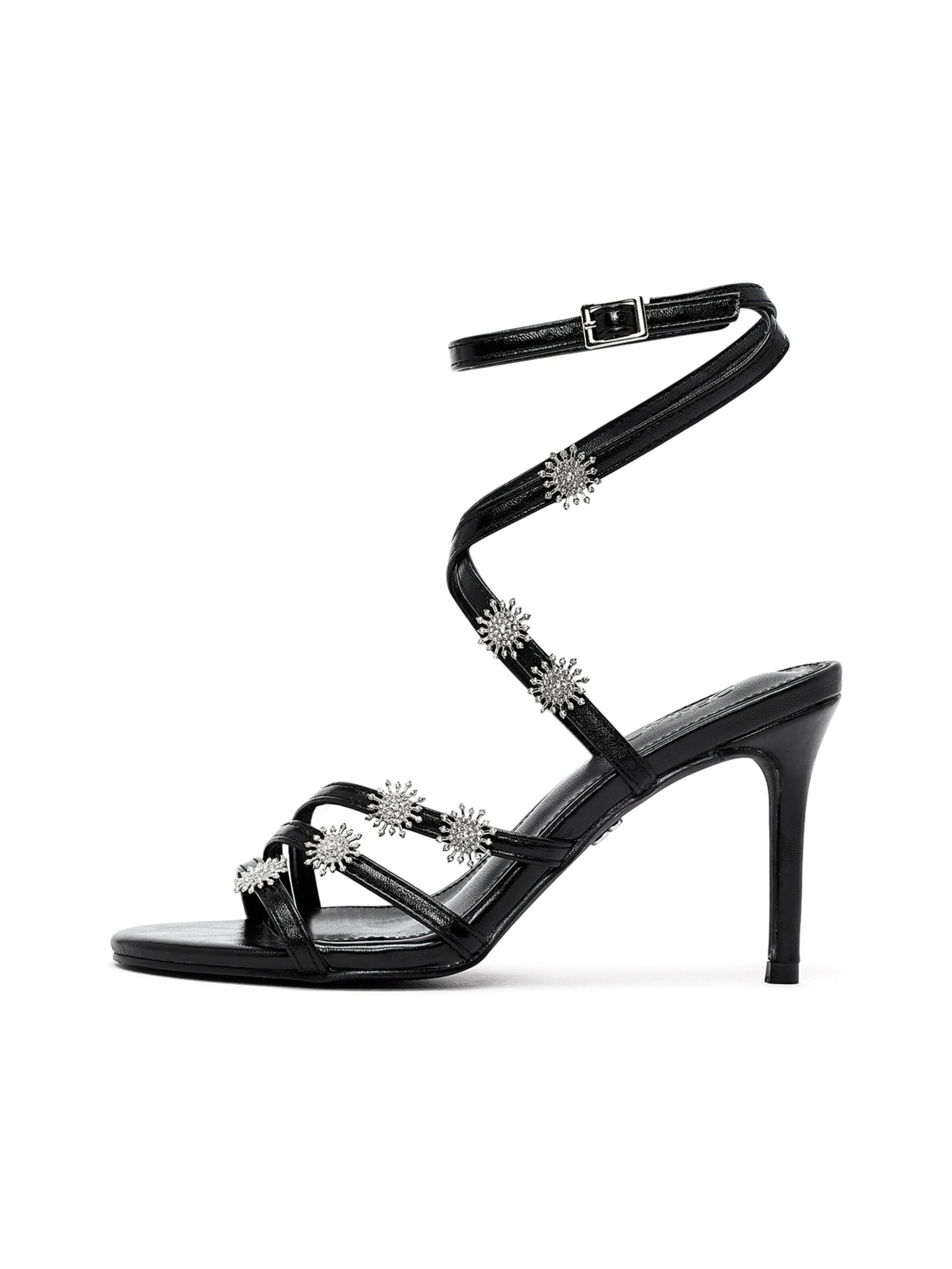 Derimod Sandale in Schwarz: Vorderseite