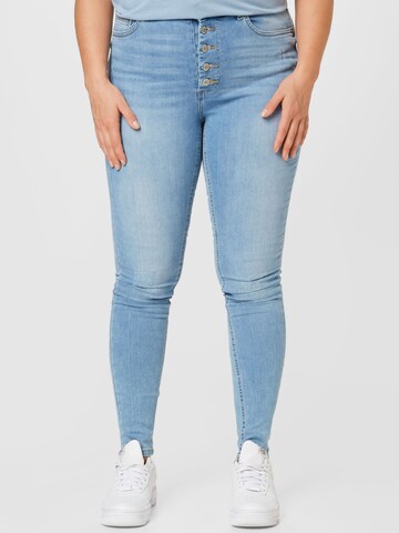 ONLY Carmakoma Skinny Jeans 'Willy' in Blauw: voorkant