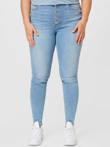 ONLY Carmakoma Skinny Jeans 'Willy' in Blauw: voorkant