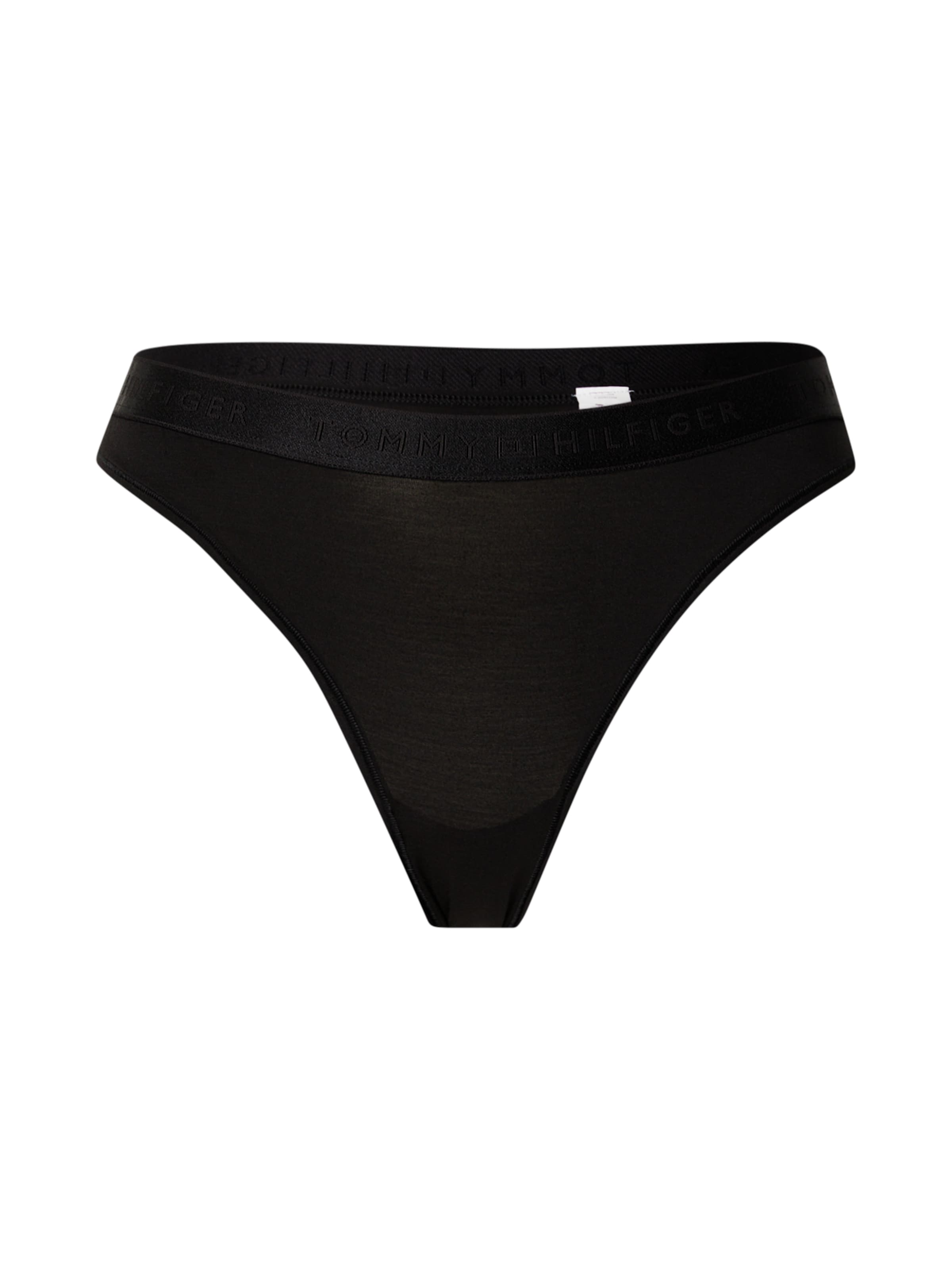 Tanga de la Tommy Hilfiger Underwear pe negru: față