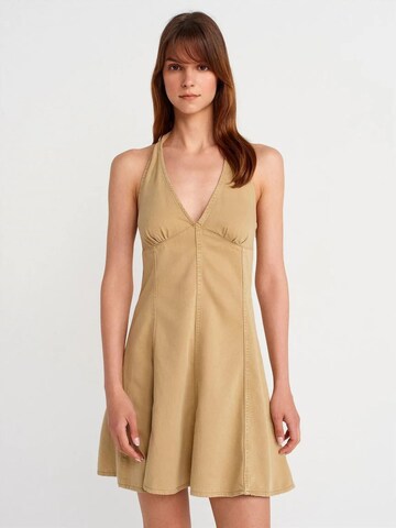 Dilvin Dress in Brown: front