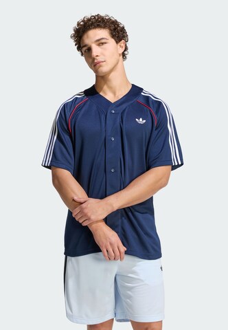 ADIDAS ORIGINALS Comfort Fit Hemd 'Adicolor' in Blau: Vorderseite