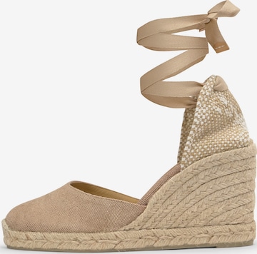 smėlio Castañer Espadrilės 'Carina': priekis