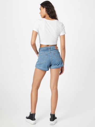 LEVI'S ® Loosefit Jeans 'Mom A Line Short' in Blau