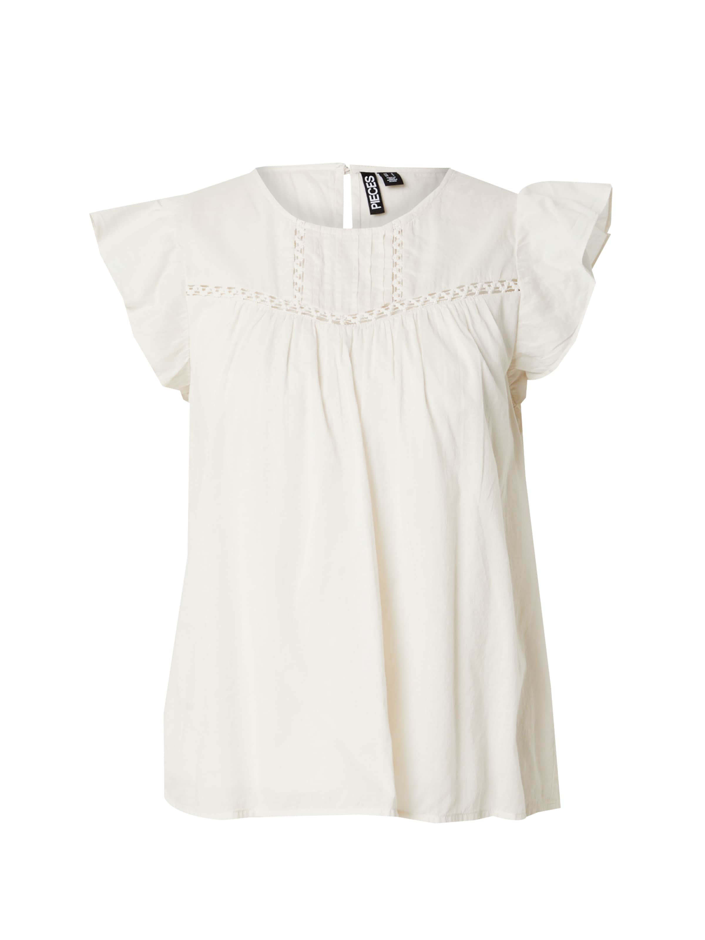 PIECES Bluse 'PCAstrid' i hvid: forside