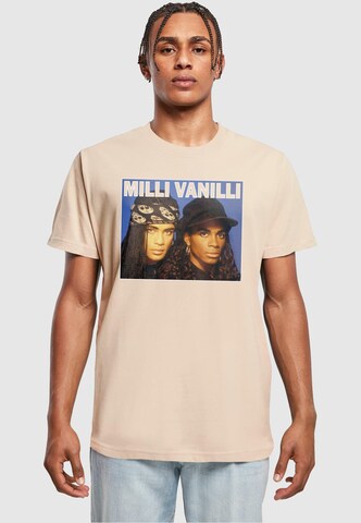 T-Shirt Merchcode en beige : devant