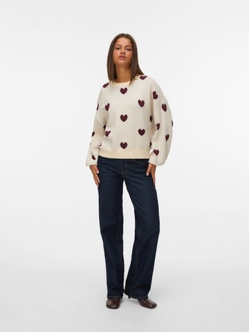 Pull-over 'VMSOMEONE' VERO MODA en beige : devant