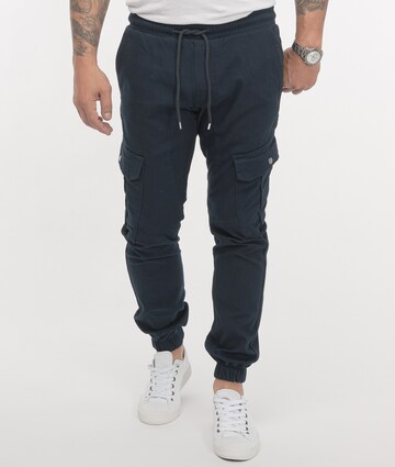 Rock Creek Tapered Cargo Pants in Blue: front