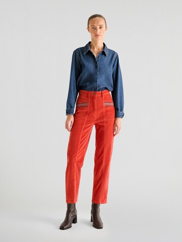 Scalpers Regular Trousers in Orange: front