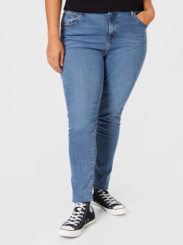 Levi's® Plus Skinny Farmer '721 PL Hi Rise Skinny' - kék: elől