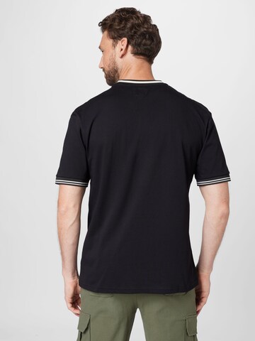 River Island Тениска 'COLLEGIATE' в черно