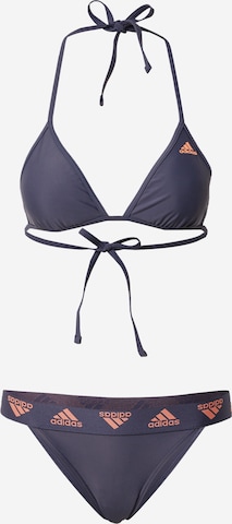 ADIDAS SPORTSWEARTrokutasti Sportski bikini - plava boja: prednji dio