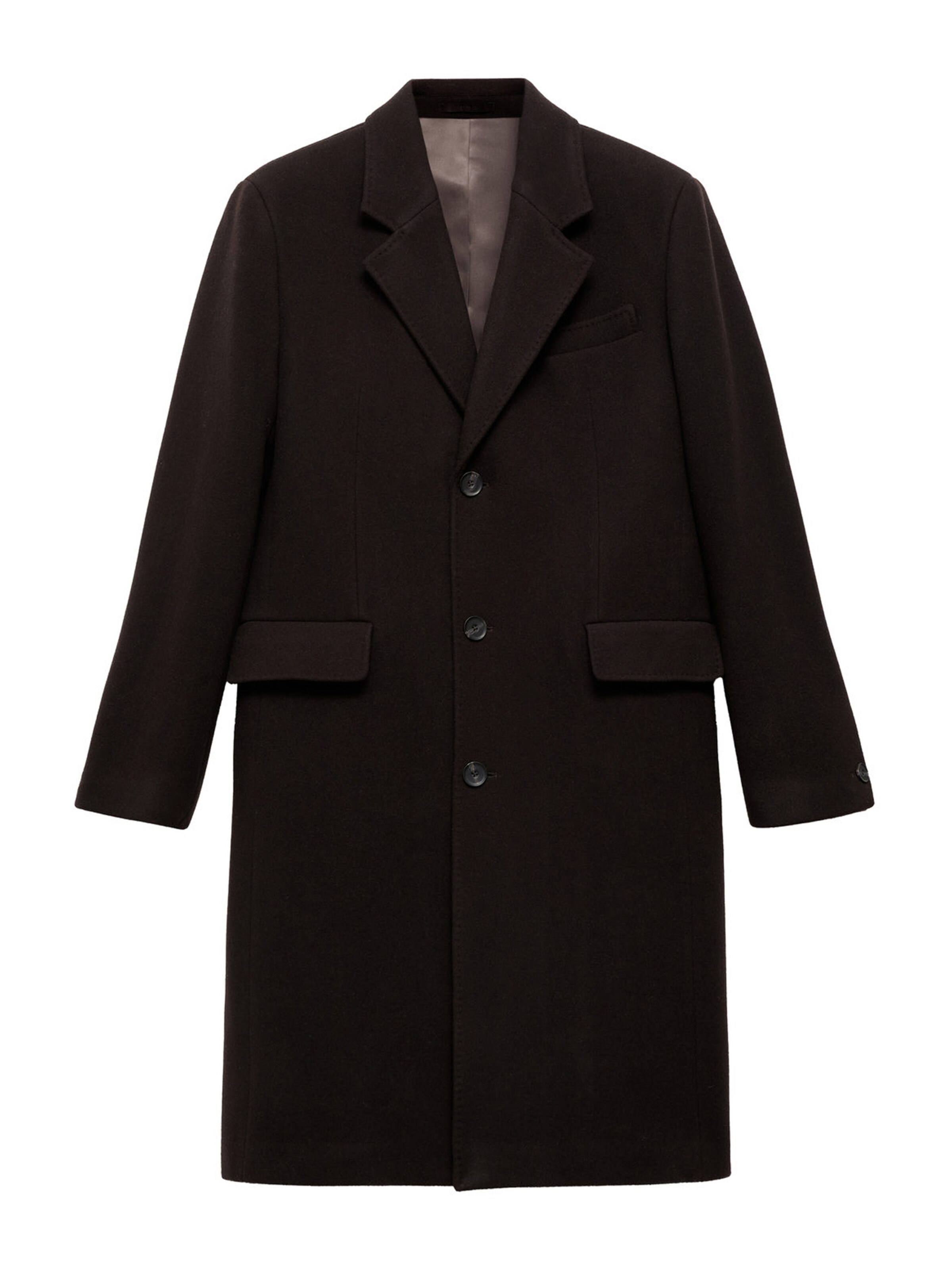 Palton de primăvară-toamnă de la MANGO MAN pe maro: față