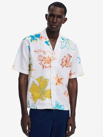 Desigual Comfort fit Overhemd in Wit: voorkant