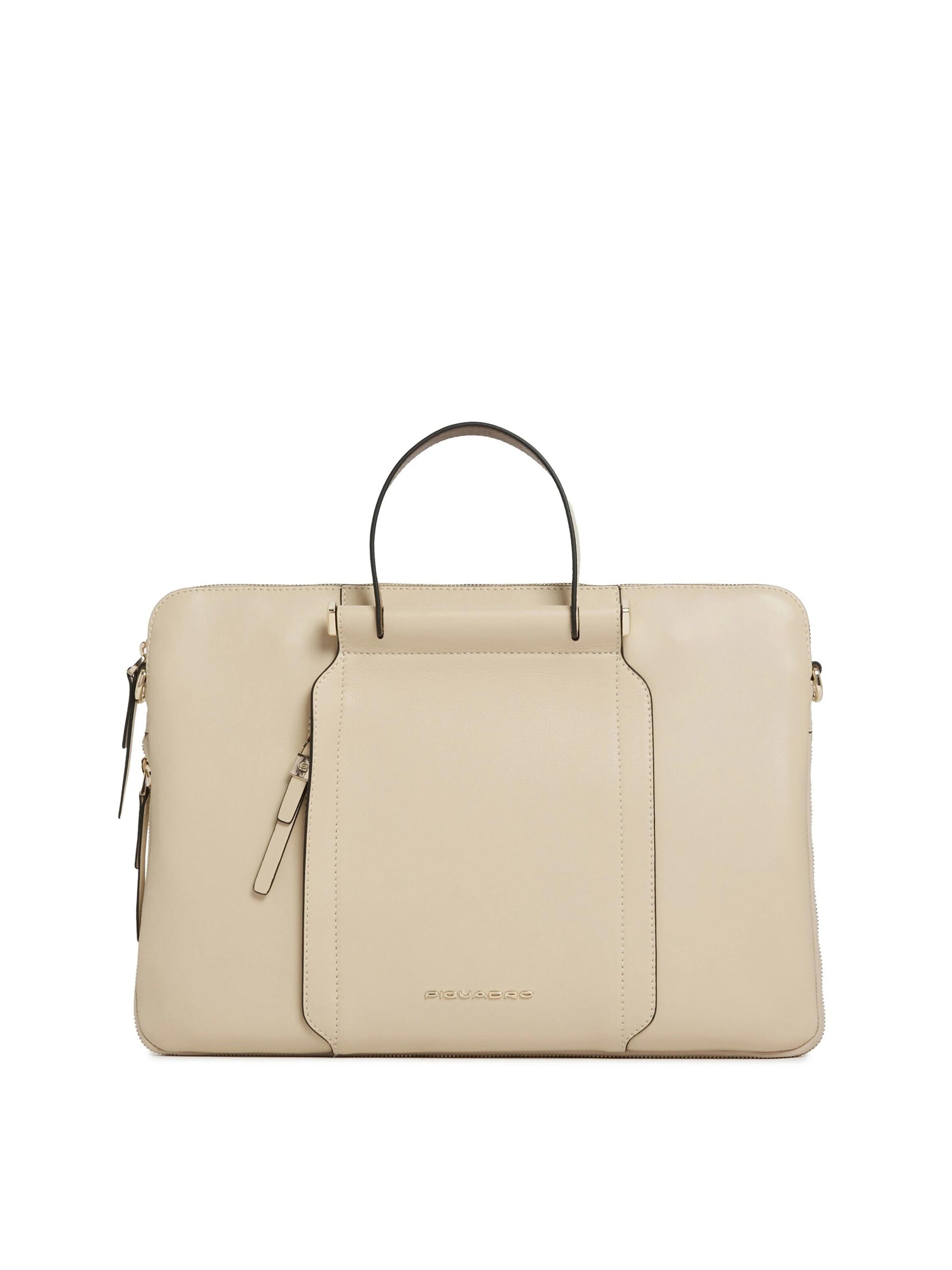 Piquadro Laptoptaske i beige: forside