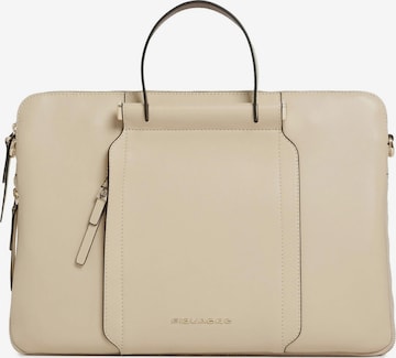 Piquadro Laptoptas in Beige: voorkant