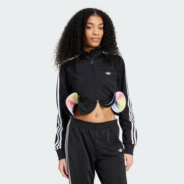 ADIDAS ORIGINALS Демисезонная куртка 'Adidas x Jeremy Scott' в Черный: спереди