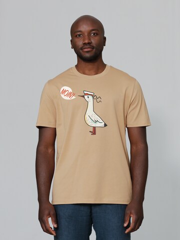 T-Shirt Watapparel en beige : devant