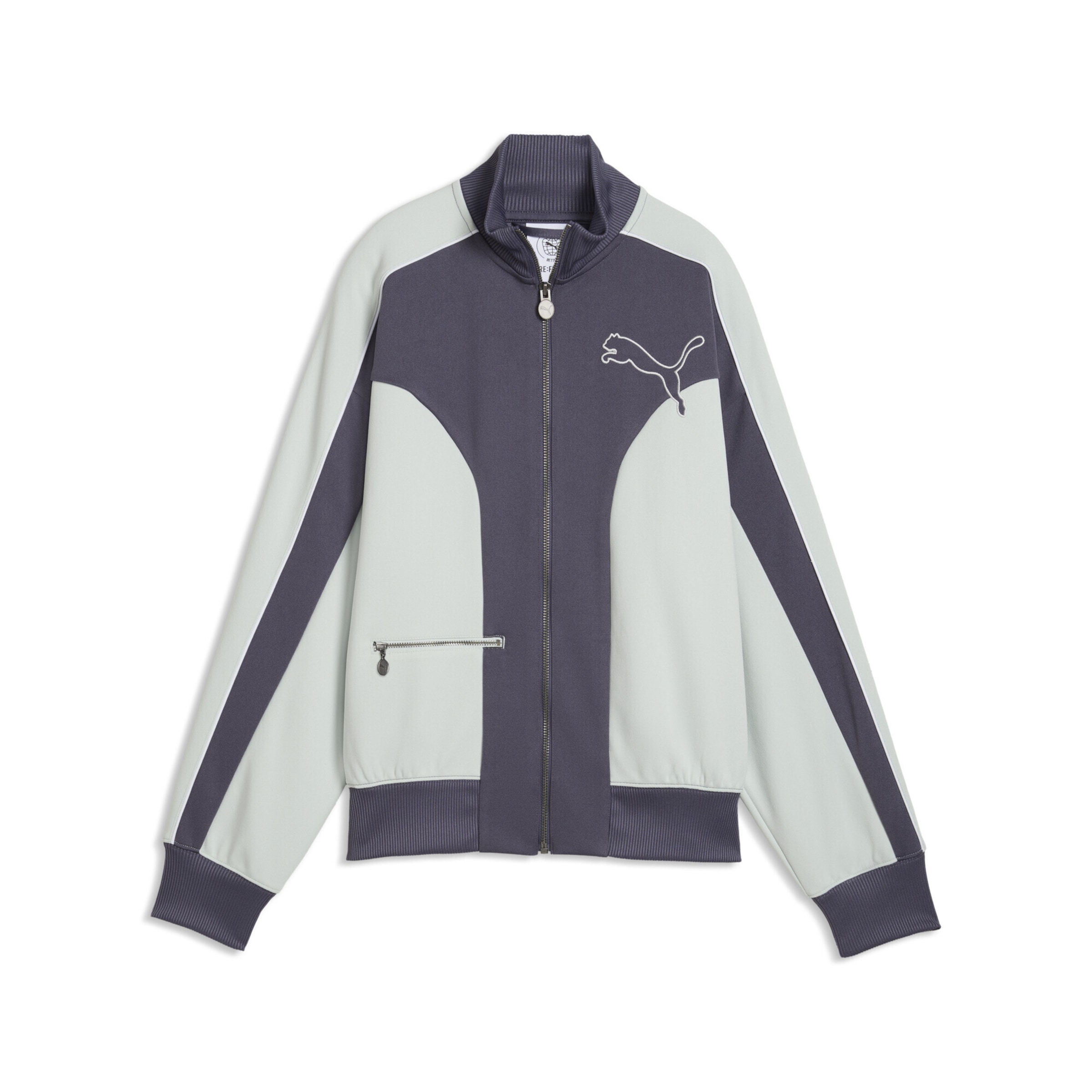 PUMA Sweatvest 'T7 Love Of The Cat' in Grijs: voorkant